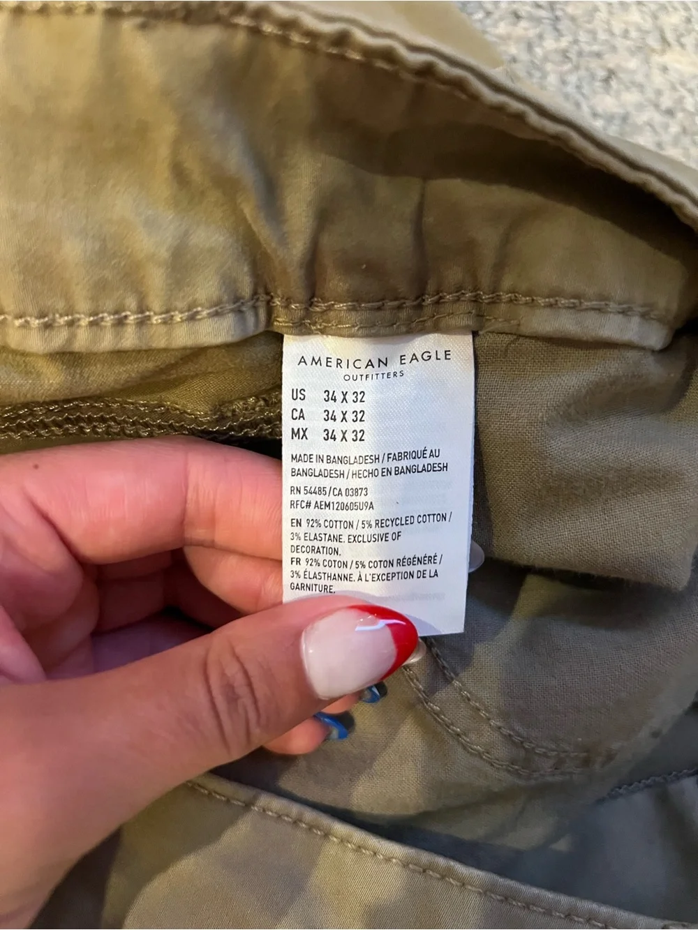 American Eagle Outfitters Olive-Tan Straight Pants